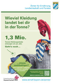 Mülltonnen mit Kleidern