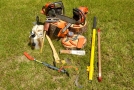 Werkzeuge für die Holzernte mit der Motorsäge
