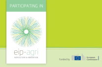 Logo von eip-agri auf grünem Hintergrund