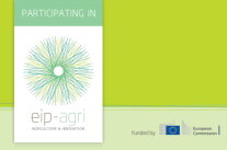 Logo von eip-agri auf grünem Hintergrund