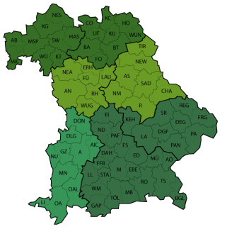 Karte Gartenbau Bayern komplett