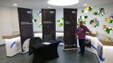 VEV-Stand im Foyer der Mainfrankensäle