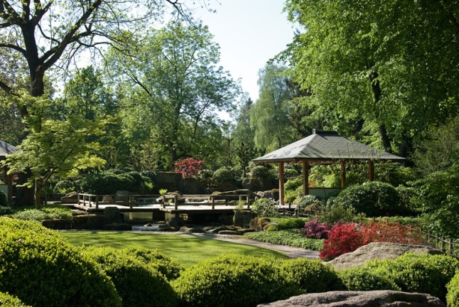 Japanischer Garten im Botanischen Garten in Augsburg