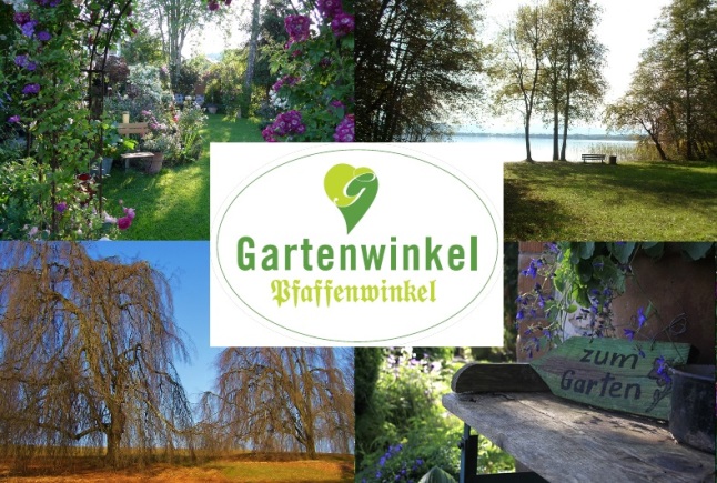 Gartenansichten aus dem Netzwerk Gartenwinkel Pfaffenwinkel mit Logo