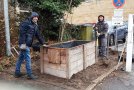 Aufbau Hochbeet in Bamberg durch Mitarbeiter der LWG