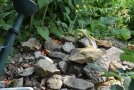 Steinhaufen im Garten