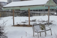 Geschlossene Schneedecke im LWG-Schaugarten