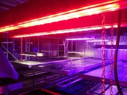 Lichtinstallation im Gewächshaus der Bayerischen Landesanstalt für Weinbau und Gartenbau
