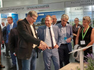 Jürgen Eppel und Thorsten Glauber auf der GaLaBau 2022