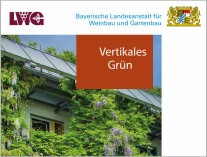 Titelbild des Praxisratgeber Vertikales Grün mit dem LWG Logo und dem Logo des StMELF