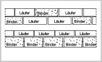 Zeichnung des Verhältnisses von Bindern und Läufern beim Aufmauern.