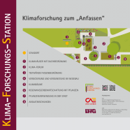 Übersichtsplan der Klima-Forschungs-Station am Hubland in Würzburg.
