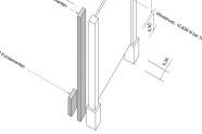 Sichtschutzelement in einem lehmigen Boden.