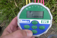Bewässerunganzeige bei Batteriebetrieb.