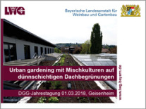 Vortrag Urban Gardening mit Mischkulturen auf dünnschichtigen Dachbegrünungen
