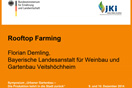 Vortrag Rooftop Farming - Gemüseanbau auf Extensiv-Dächern