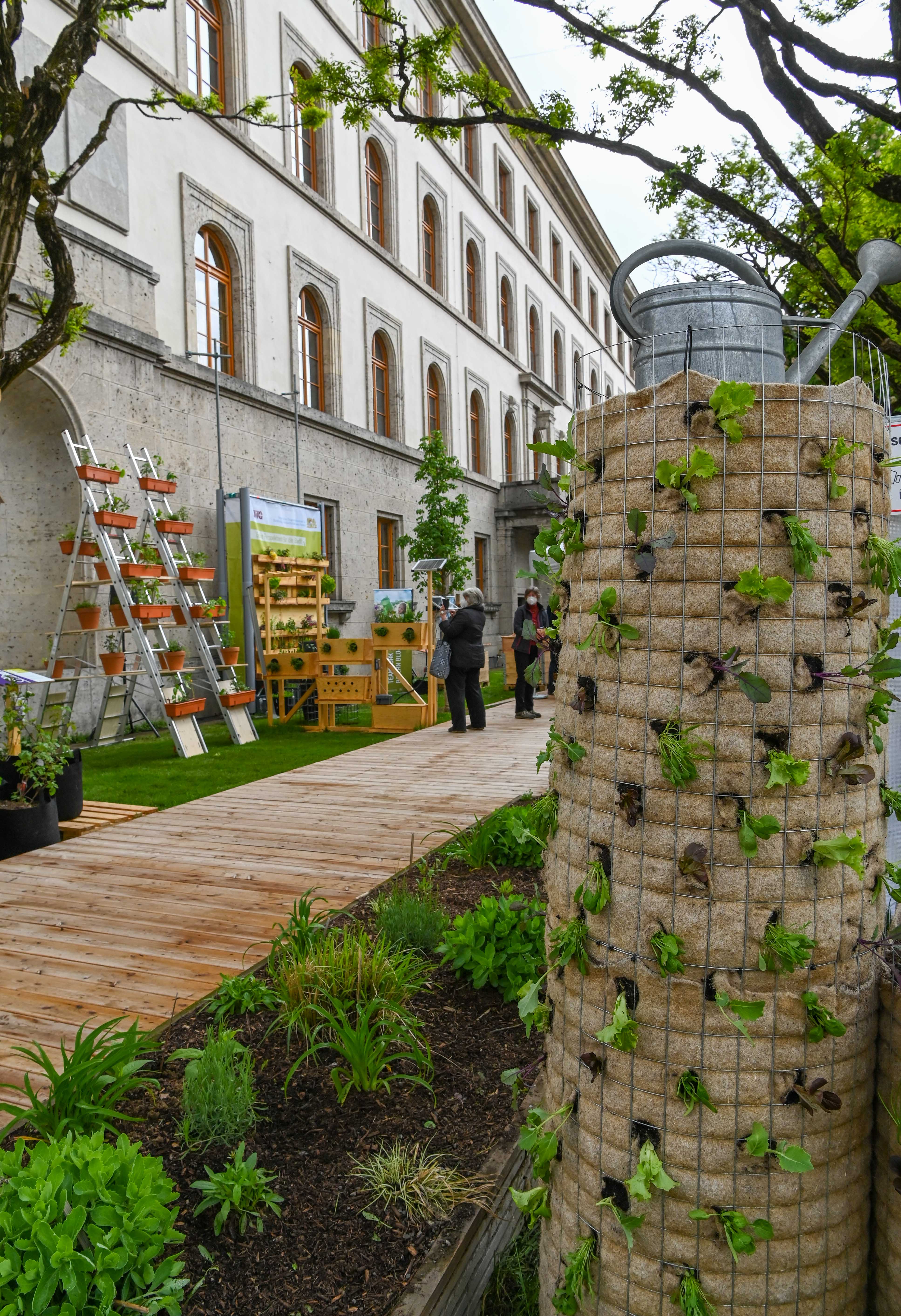 Mehr Grün in der Stadt - Eröffnung des Urban Gardening Demonstrationsgartens in München