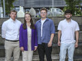 Die drei Prüfungsbesten der Weintechnologen-Ausbildung.