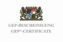 Ausschnitt aus dem GEP-Zertifikat