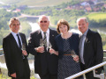 Georg Bätz (LWG), Eugen Öhrlein (Ehrenvorsitzender Gästeführer Weinerlebnis Franken), Wilma Samfaß (Vorsitzende Gästeführer Weinerlebnis Franken), Dr. Hermann Kolesch (LWG)