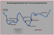 Karte mit Versuchsstandorten des Unterlagenversuchs 2005-2010