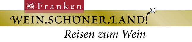 Logo mit dem Text: Franken  Wein.Schöner.Land!   Reisen zum Wein